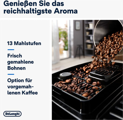 De’Longhi Kaffeevollautomat Start Milk ECAM220.80.SB, Milchkaraffe inklusive, Perfekter Cappuccino