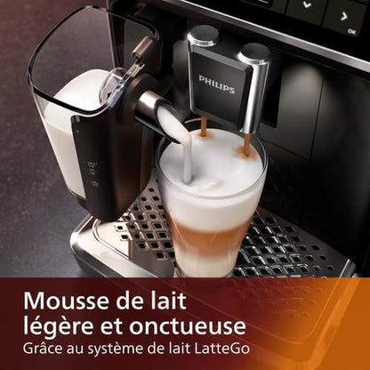 Philips Espressomaschine der Serie 5400 (EP5441/50) – Genießen Sie 12 Getränke,schnell reinigendes LatteGo,intuitives TFT-Display,anpassbare Kaffeeeinstellungen,erstklassiges Küchendesign
