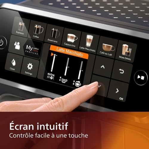 Philips Espressomaschine der Serie 5400 (EP5441/50) – Genießen Sie 12 Getränke,schnell reinigendes LatteGo,intuitives TFT-Display,anpassbare Kaffeeeinstellungen,erstklassiges Küchendesign