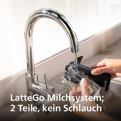 Philips Serie 5500 Kaffeevollautomat (EP5544/50) – LatteGo Milchsystem,20 heiße und kalte Kaffeespezialitäten,40% leiser mit SilentBrew,QuickStart,Grau
