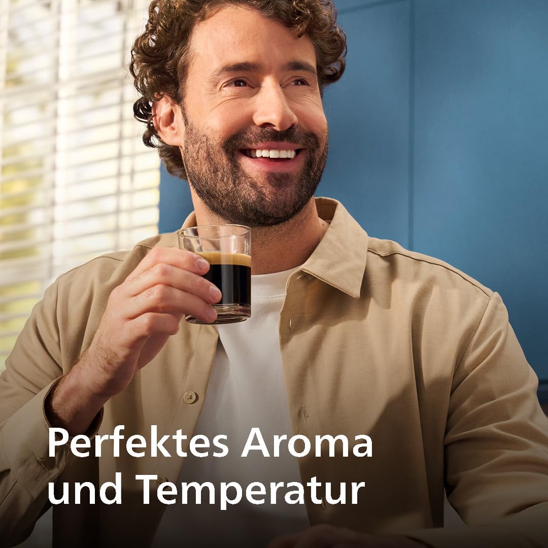Philips Serie 5500 Kaffeevollautomat (EP5544/50) – LatteGo Milchsystem,20 heiße und kalte Kaffeespezialitäten,40% leiser mit SilentBrew,QuickStart,Grau