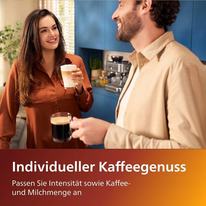 Philips Serie 5400 Kaffeevollautomat (EP5447/90) – LatteGo Milchsystem,12 Kaffeespezialitäten,Intuitives Display,4 Benutzerprofile,Chrom