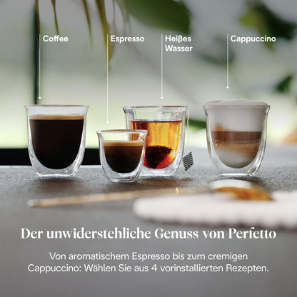 De’Longhi Magnifica Start (ECAM222.60.BG) - Perfetto Kaffeevollautomat mit LatteCrema-Milchaufschäumer,4 One-Touch-Getränke, Cappuccino Kaffeemaschine,Soft-Touch-Bedienfeld,Schwarz-Grau