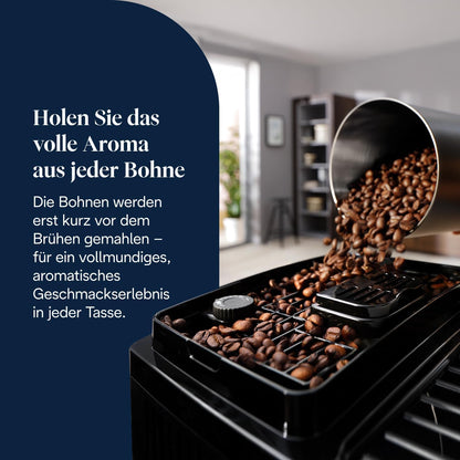 De’Longhi Magnifica Start (ECAM222.60.BG) - Perfetto Kaffeevollautomat mit LatteCrema-Milchaufschäumer,4 One-Touch-Getränke, Cappuccino Kaffeemaschine,Soft-Touch-Bedienfeld,Schwarz-Grau