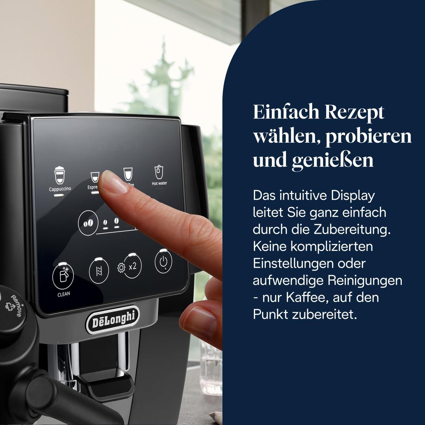 De’Longhi Magnifica Start (ECAM222.60.BG) - Perfetto Kaffeevollautomat mit LatteCrema-Milchaufschäumer,4 One-Touch-Getränke, Cappuccino Kaffeemaschine,Soft-Touch-Bedienfeld,Schwarz-Grau