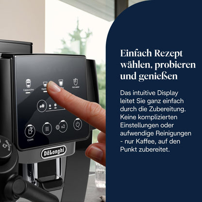 De’Longhi Magnifica Start (ECAM222.60.BG) - Perfetto Kaffeevollautomat mit LatteCrema-Milchaufschäumer,4 One-Touch-Getränke, Cappuccino Kaffeemaschine,Soft-Touch-Bedienfeld,Schwarz-Grau
