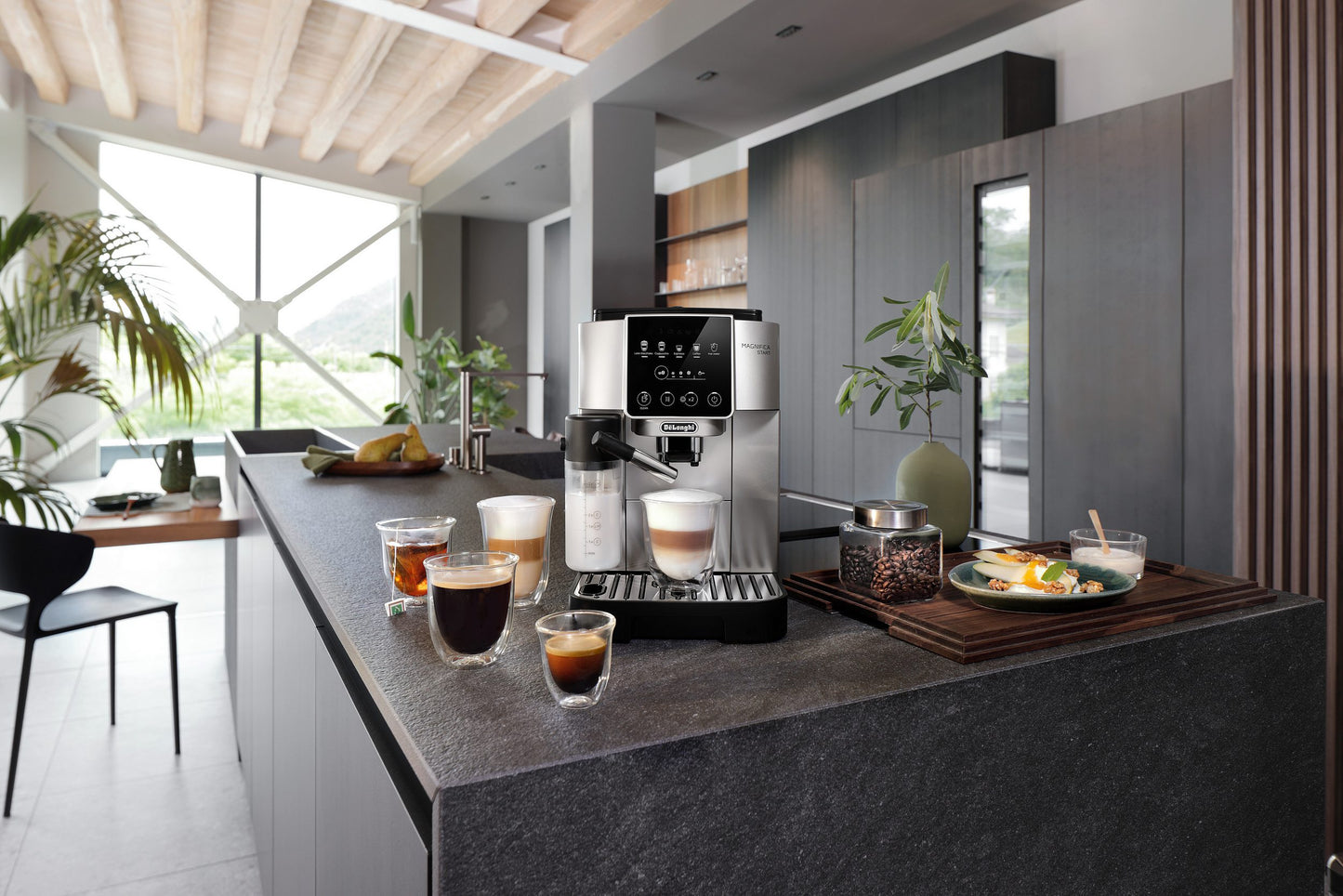 De’Longhi Kaffeevollautomat Start Milk ECAM220.80.SB, Milchkaraffe inklusive, Perfekter Cappuccino